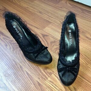 ⭐️New Wild Diva Black Heels 6 1/2